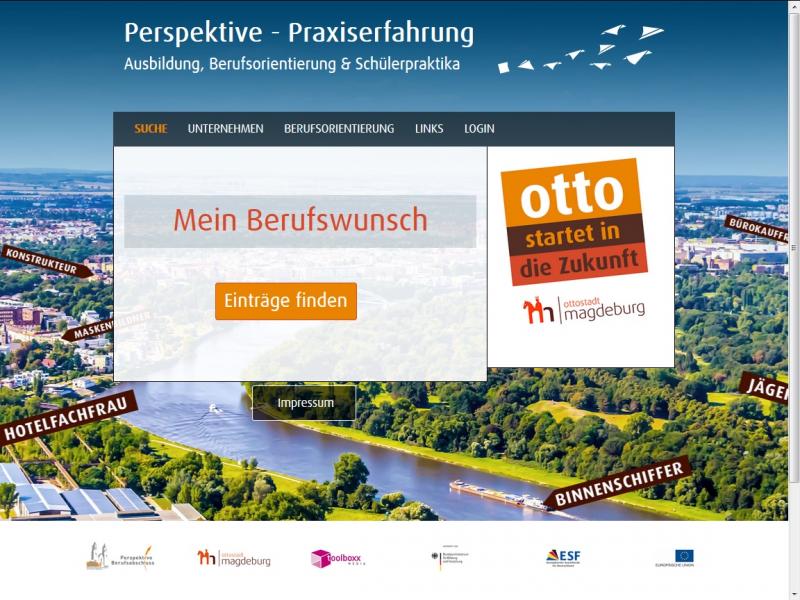 Startseite Onlineportal Praktikum und Ausbildung in Magdeburg